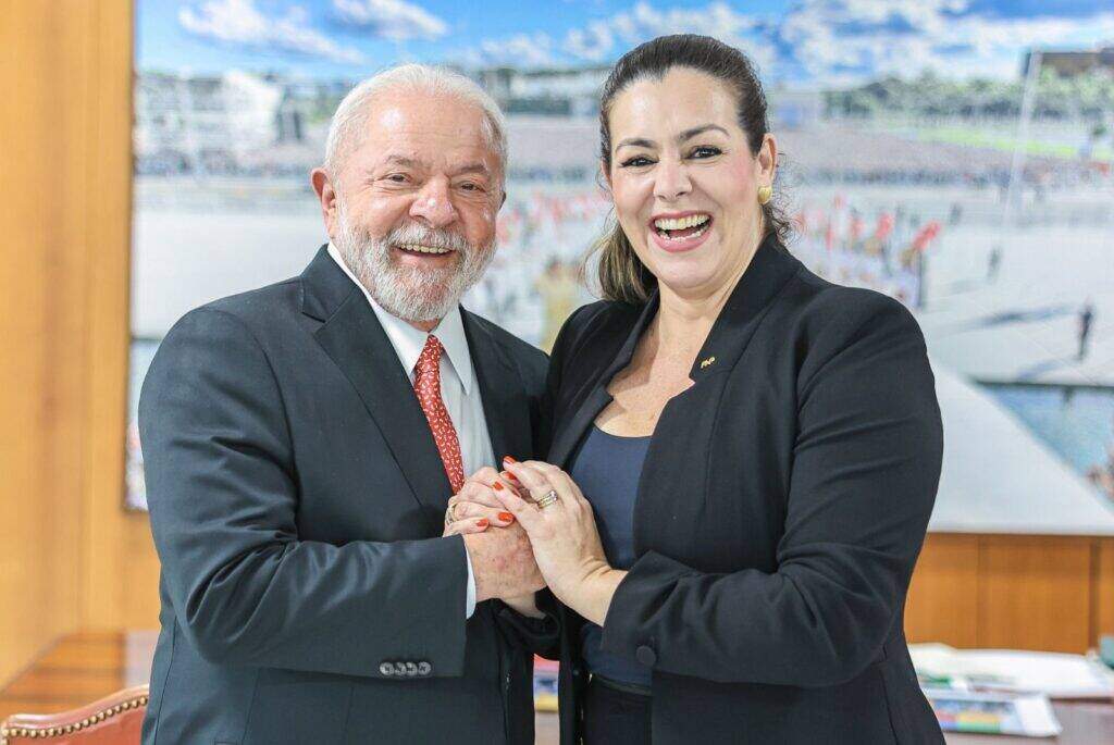 Presidente Lula da Silva com a prefeita de Palmas, Cinthia Ribeiro